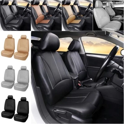 For Chevrolet Silverado 1500 2500 3500HD PU Leather Car Seat Covers 2PCS Front Foto 1 de 4