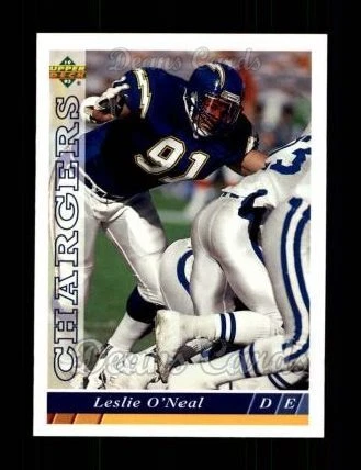 1993 Upper Deck #235 Leslie O'Neal Chargers Oklahoma St 8 - NM/MT - Image 1 of 1