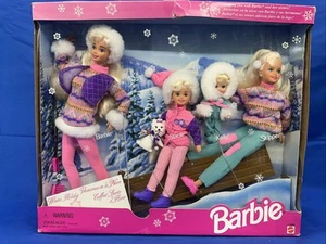 BARBIE WINTER HOLIDAY/SLEDDING FUN (Skipper, Kelly, Stacie, Barbie & Koko) - Picture 1 of 17