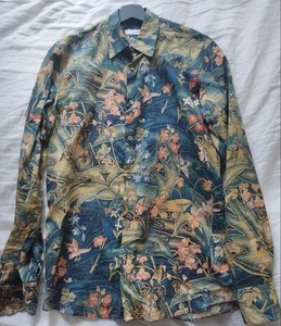 DRIES VAN NOTEN 17SS Cotton Floral Print Long Sleeve Shirt Size 48 Multicolor - Picture 1 of 22