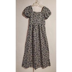 Janie and Jack Leopard Print Wide Leg Jumpsuit Girls 10 Black Pockets Button - Picture 1 of 14