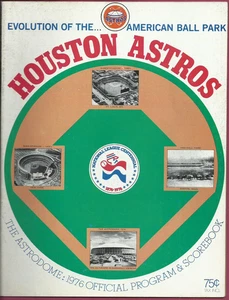 HOUSTON ASTROS VS SAN DIEGO PADRES MLB PROGRAM: JULY, 28 1976 - Picture 1 of 1