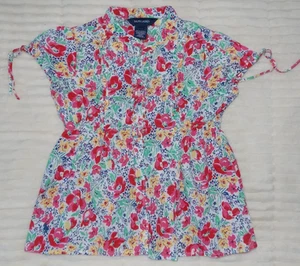 Ralph Lauren Girls Wildflowers Poppies Floral Top Blouse Size 7 - Picture 1 of 4