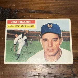 1956 Topps - Jim Hearn #202 gris trasero EX - Imagen 1 de 2