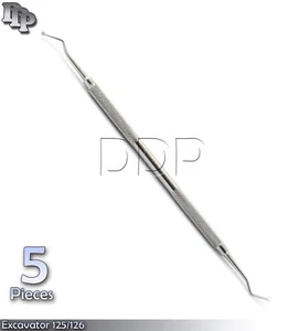 5 Pcs Dental Spoon Excavators 125/126 Restorative Dentists Composite Carious - Picture 1 of 1