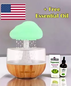 LED Rain Cloud Humidifier Night Light Essential Oil Diffuser Ultrasonic USA - Picture 1 of 9