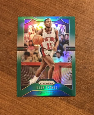 Isiah Thomas 2019-20 Panini Prizm verde #30 Detroit Pistons Indiana Hoosiers Salón de la fama Foto 1 de 2
