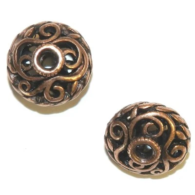 MB3153 Cuentas de metal rondelle de filigrana abierta de 16 mm de cobre envejecido 8 piezas Foto 1 de 4