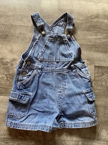 Toddler Jean short overalls Size 18 months 100% cotton - Picture 1 of 5