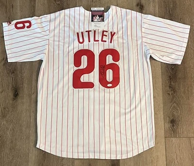 Chase Utley Signed Philadelphia Phillies Jersey JSA Size XL - Image 1 of 3