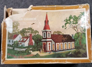 Tyco HO Scale Building 941:700 Lighted Church Assembled with Box used..... (SB1) - Picture 1 of 16