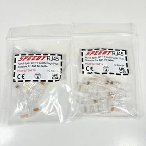 SPEEDY RJ45 Speedy RJ45 CAT5e Plugs Shielded 2 X Pack of 10 (20 in total) NEW - Picture 1 of 8