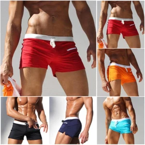 Mens Summer Swim Shorts Swimming Trunks Underwear Boxer Briefs Swimwear Pants - Picture 1 of 14
