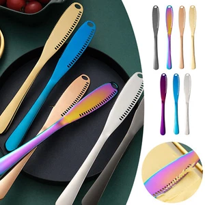 Coltello Burro Formaggio Acciaio Inox Riutilizzabile Cucina Gadget Multicolore - Foto 1 di 25