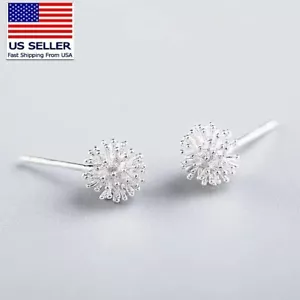 Fashion Women 925 Sterling Silver Jewelry Earrings Stud Dandelion Flowers 1060 - Picture 1 of 5