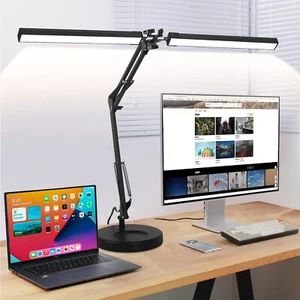 2-in-1 LED Desk Lamp, 24W with Table Lamp with Base & Clamp - Picture 1 of 9