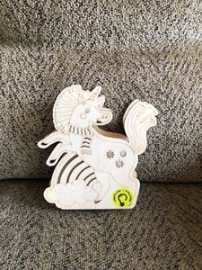 Paintable Wood Unicorn Nightlight. New. Christmas Theme. - Picture 1 of 2