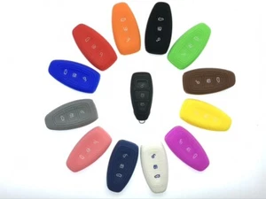 Silicone Case 3 BUTTON Keyless Compatible FORD FOCUS MONDEO FIESTA ST KUGA C MAX - Picture 1 of 33