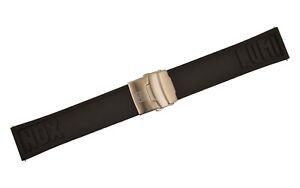 Genuine Luminox Watch Band Strap 24mm NBR Black Steel 3050/3080/3150/4200/8800