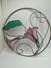 Stained Glass Flowers- Calla Lilly? Orchid?- 8.5” Diameter