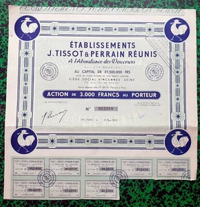 Dépt 94 - Vincennes 50 Rue Céline Robert - Beau Décor Coqs d'une Confiserie 1950 - Picture 1 of 1