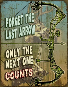 Only Next One Counts Deer Bow Gun Hunt Cabin Funny Wall Décor Tin Metal Sign New - Imagen 1 de 4