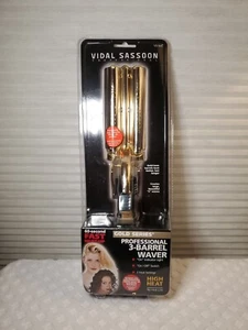 VIDAL SASSOON Gold Series Professional 3-Barrel Waver Crimper (VS184) NEW SEALED - Picture 1 of 6