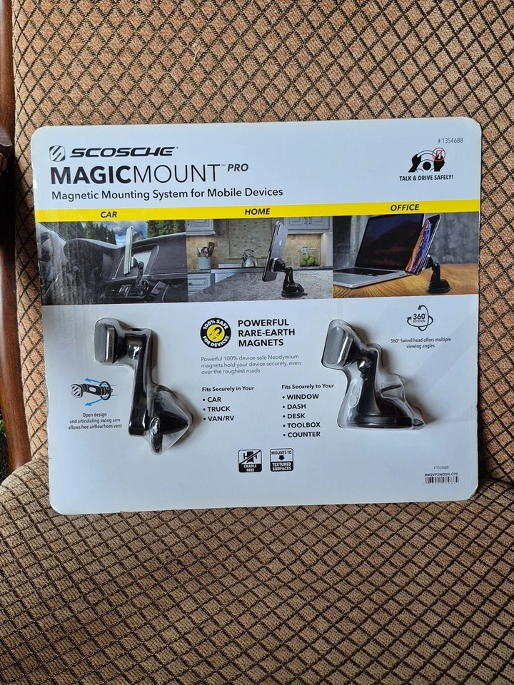 NUEVO Sistema de montaje magnético Scosche Magic Mount Pro paquete de 2 MM2VP2WDSR-CP0 Foto 1 de 2