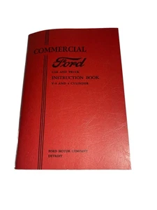 1933 Ford Commerical Car & Pickup Truck V8 4 Cylinder Owners Manual Original - Picture 1 of 5