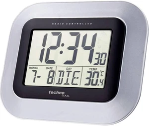 , Orologio Da Parete Radiocontrollato WS 8005, Argento-Nero, 22,6 X 3 X 18 Cm - Foto 1 di 12