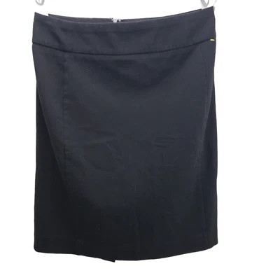 Apt 9 Women's Skirt Sz 10 Black Stretch Back Slit Pencil Style 21" Length - Image 1 of 4