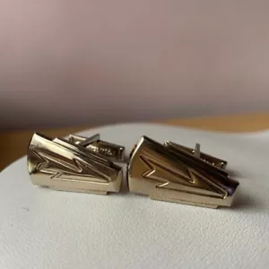 Vintage 1950’s Mens Silver Tone Cufflinks - Picture 1 of 11