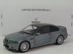 Norev BMW M3 CSL E46 grau metallic 2003 1/18 183016 - Bild 1 von 5