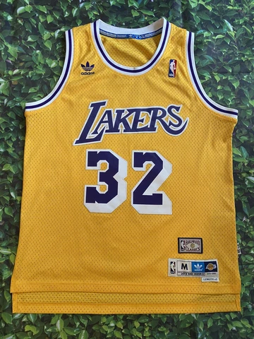 100% Authentic Magic Johnson Hardwood Classics Adidas Lakers Jersey  Medium Cover