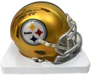 HOFer- Jack Ham- Signed Steelers Speed Mini Helmet Inscribed "HOF 88" W/ JSA COA - Picture 1 of 1
