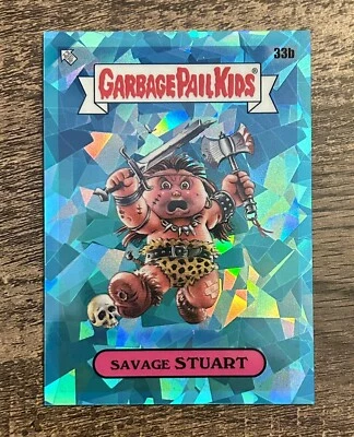 2020 Topps Garbage Pail Kids Sapphire Teal Refractor /99 Savage Stuart 33b - Image 1 of 2