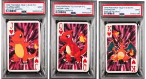 1998 PSA 9 Sequential Poker CHARIZARD CHARMELEON CHARMANDER POKEMON TELEVI-KUN - Picture 1 of 7
