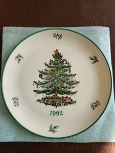 1992 SPODE Plate, ENGLAND CHRISTMAS TREE LIMITED EDITION 8 1/2” - Picture 1 of 5