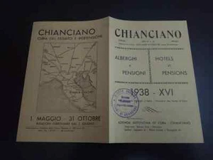 Broschüre Chianciano Terme 1938 Eisenbahnreduzierungen - Bild 1 von 1
