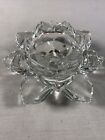 Beautiful Lotus Flower Crystal Glass Candle Holder