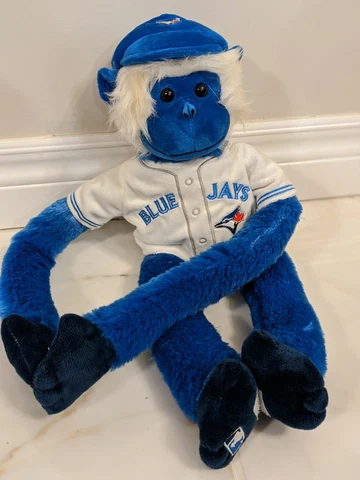 Toronto Blue Jays Hanging Rally Monkey Plush Classic Jersey New With Tags, Clean Cover