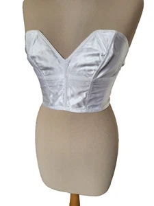 Ancien Bustier soutien gorge satin de coton vintage 50 Bustier Bra T.80 XXS - Imagen 1 de 13