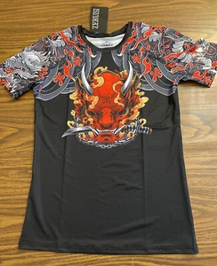 Men's T-shirts Fashion 3D Print Compression Fitness Short Sleeve Tops Tee Gym - Picture 1 of 2