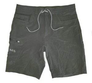 SIMMS Fishing Board Shorts GRAY Outdoor Performance Hiking Swim Mens NEW 32 - Picture 1 of 9