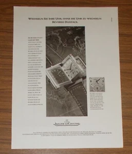 Seltene Werbung vintage Jaeger-LeCoultre REVERSO DUOFACE Uhr 1997 - Picture 1 of 1