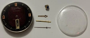 Vintage LUCIEN PICCARD Seashark LP30 Watch movement +dial RUNS - Picture 1 of 2