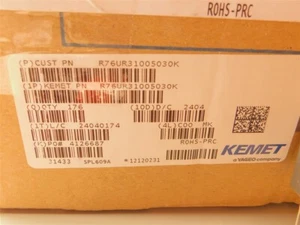 2 Kemet R76UR31005030K .1uF 2kV 10% Double Metallized Polypropylene Capacitors - Picture 1 of 4