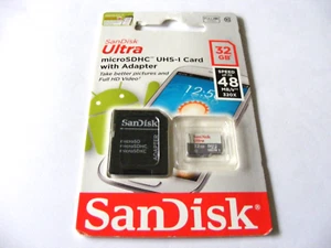 32GB Micro SDHC UHS-I Ultra 48MB/s 320x ( 32GB MicroSDHC ) +Adapter SanDisk Neu - Imagen 1 de 1