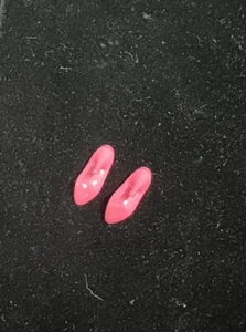 VINTAGE MATTEL BARBIE PINK CLOSED TOE HIGH HEEL HEELS PUMPS SHOES - Picture 1 of 1