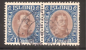 Iceland Sc# 126 Used Pair Cat Val $4 gtc19 - Picture 1 of 1